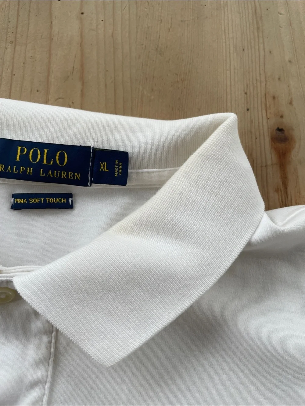Polo Ralph Lauren White Pima Soft Touch Polo Shirt XL Pony Logo Preppy